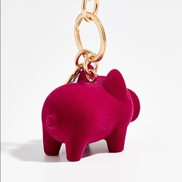 tory burch pig keychain